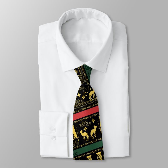 Qilin Layered Pattern Tie (Tied)