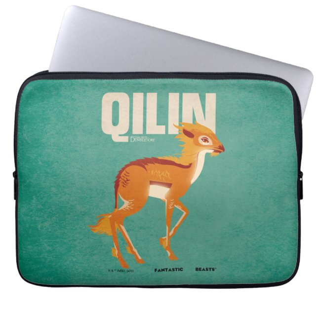 Qilin Vintage Graphic Laptop Sleeve (Front)