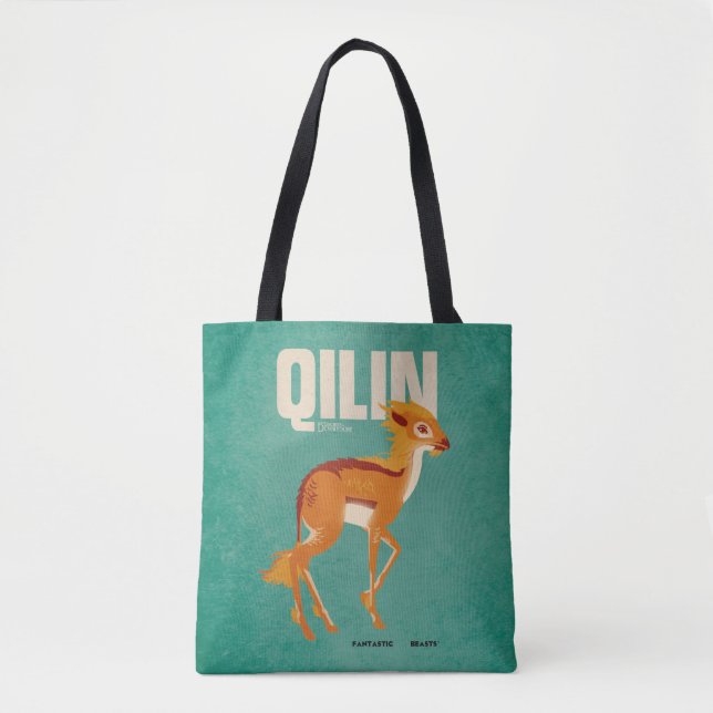 Qilin Vintage Graphic Tote Bag (Front)