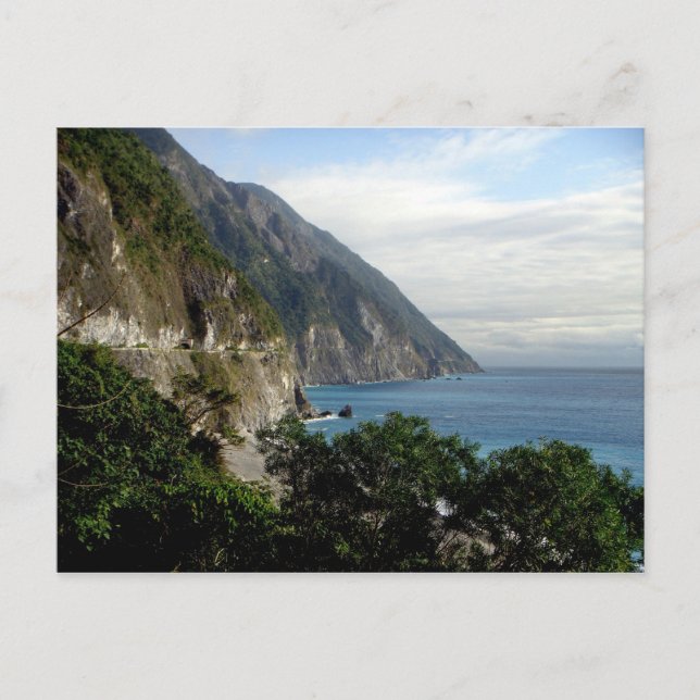 Qingshui Cliffs, The Suhua Highway, Taiwan Postcard (Front)