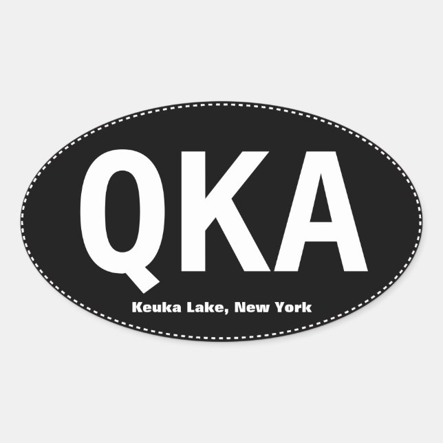 QKA Keuka Lake Oval Bumper Sticker (Front)