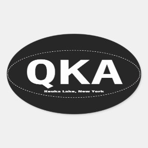 QKA Keuka Lake Oval Bumper Sticker