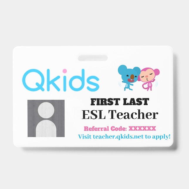 QKIDS ID Card Badge (Front)