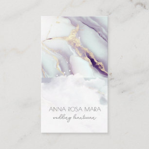 *~* QR Agate Lilac White Glam Luxe AP66 Business Card