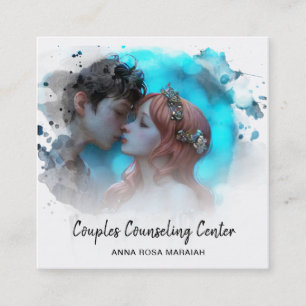 *~* QR Angels Marital Couples Counseling AP55  Square Business Card