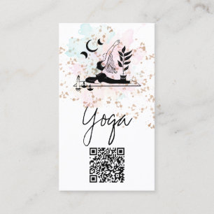 *~* QR AP33 Rainbow Spiritual Chakra Celestial  Business Card