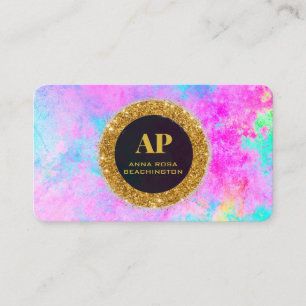 *~ QR AP93 Neon bOLD Abstract Business Card