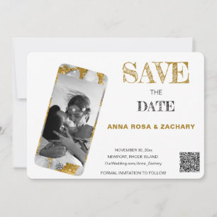 *~* QR AR6 Photo WEDDING SAVE the DATE cell phone Invitation