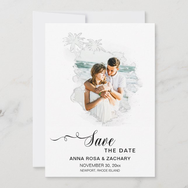 *~* QR AR6 Photo  WEDDING SAVE the DATE Website Invitation (Front)