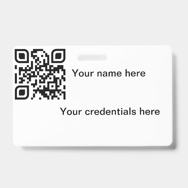 Qr badge  ID badge (Front)