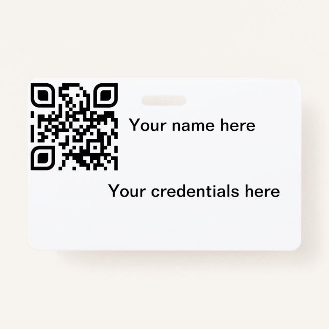 Qr badge  ID badge (Front)