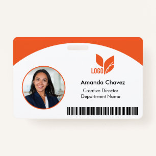 QR Barcode Employee Photo ID ID Badge
