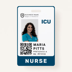 QR Business ID Logo   Hospital Medical Employee Ba ID Badge