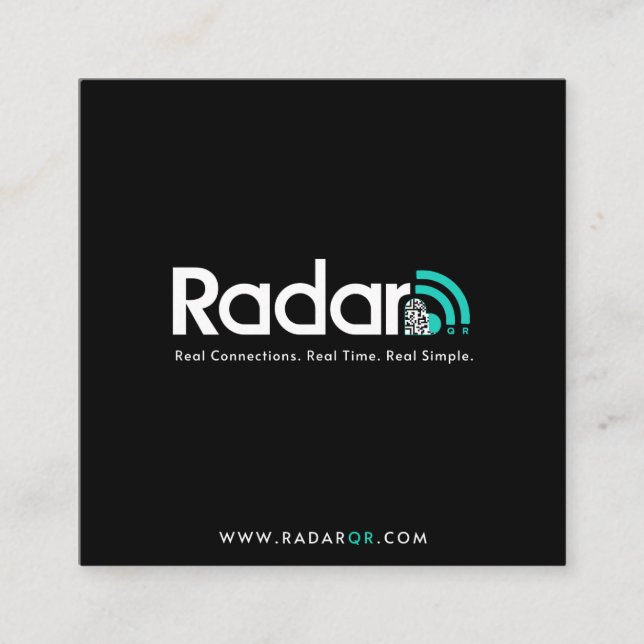 QR Cards, Square, 2.5" x 2.5" Square Business Card (Front)