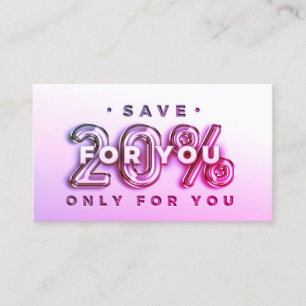 QR CODE 20%OFF DISCOUNT  INSERT THANK PINK