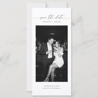 QR Code 3 Photo Wedding Bookmark Save the Date