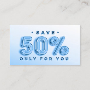 QR CODE 50%OFF DISCOUNT PROMOTIONAL INSERT
