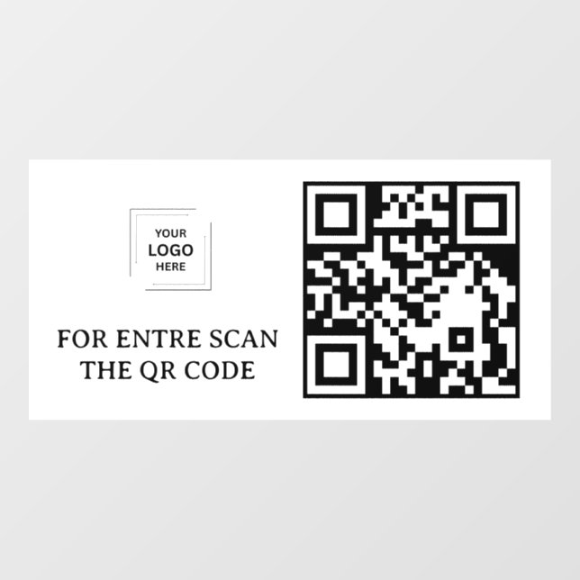 QR Code Access Control Business Window Cling (Sheet)