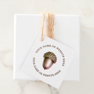 QR Code Acorn Logo Social Media Hang Favour Tags