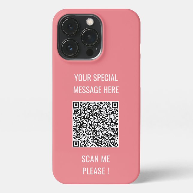 QR Code Add Special Message Romantic Surprise Gift iPhone Case (Back)