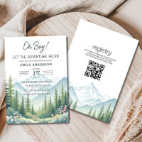 QR Code Adventure Begins Woodland Baby Shower
