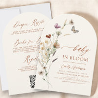 QR Code All in One Wildflower Baby in Bloom Shower