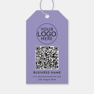 QR Code and Business Logo Custom Gift Tags