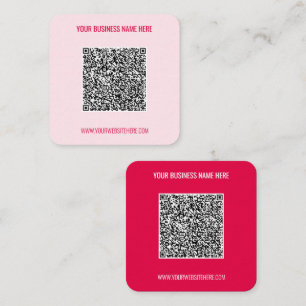 QR Code and Custom Text Business Card Your Colors