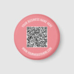 QR Code and Custom Text Personalised Magnet<br><div class="desc">Magnet with Your QR Code and Custom Text Professional Personalised Business Name Website Promotional Company Magnets / Gift - Add Your QR Code - Image or Logo / Name - Company / Website or E-mail or Phone - Contact Information / Address - Resize and Move or Remove / Add Elements...</div>