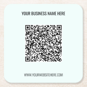 QR Code and Custom Text Personalised Paper Coaster