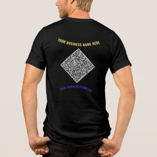 QR Code and Custom Text Personalised Your Business Tri-Blend Shirt