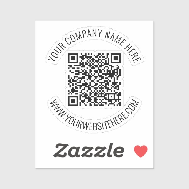 QR Code and Custom Text Professional Personalised (Sheet)