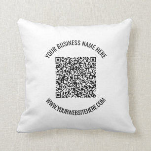 QR Code and Custom Text Professional Personalised Cushion