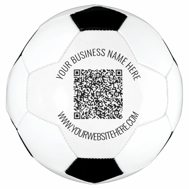 QR Code and Custom Text Professional Personalised Football (Front)