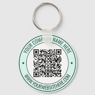 QR Code and Custom Text Professional Personalised Key Ring