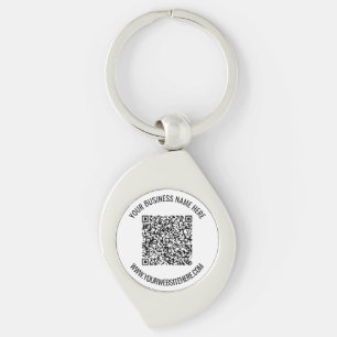 QR Code and Custom Text Professional Personalised  Key Ring