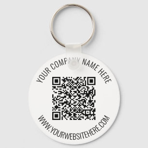 QR Code and Custom Text Professional Personalised Key Ring