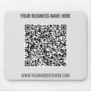QR Code and Custom Text Professional Personalised Mouse Mat
