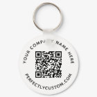 QR code and custom text round