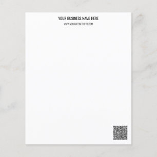 QR Code and Custom Text Stationery