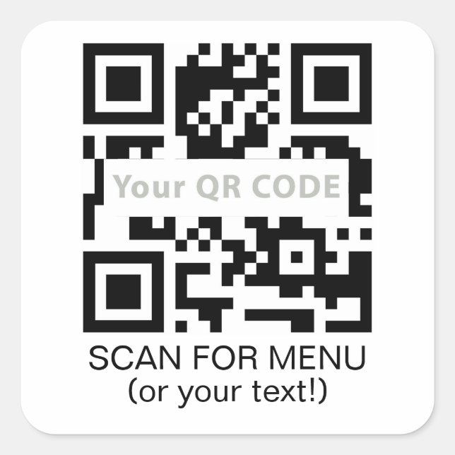 Qr Code and custom text sticker (Front)