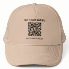 QR Code and Custom Text Your Business Trucker Hat