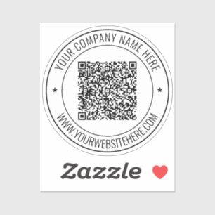 QR Code and Custom Text Your Personalised Sticker