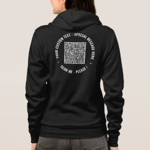 QR Code and Custom Text Your Promotional Hoodie