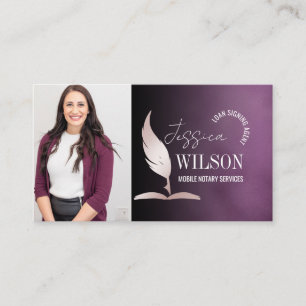 QR Code and Photo Mobile Notary Loan Signing Agent Business Card