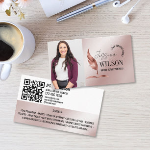 QR Code and Photo Mobile Notary Loan Signing Agent Business Card