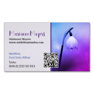 QR code and Photography  Magnetic Business Card
