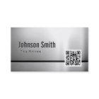 QR Code and Stainless Steel - Brushed Metal Look