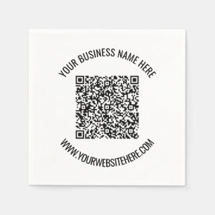QR Code and Text Professional Personalised Napkins