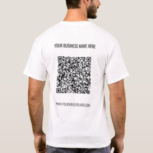 QR Code and Text Professional Personalised T-Shirt